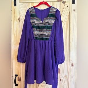 Purple serape western dress